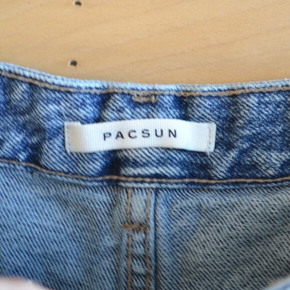 Pacsun Cutoff High Rise Festival Jean Shorts Size 25 Blue Jean - Picture 2 of 4